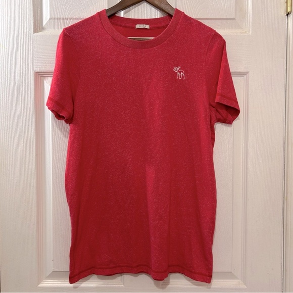 Abercrombie & Fitch Muscle T-Shirt Short Sleeve Big Moose Men's Red Size XL - Picture 1 of 7